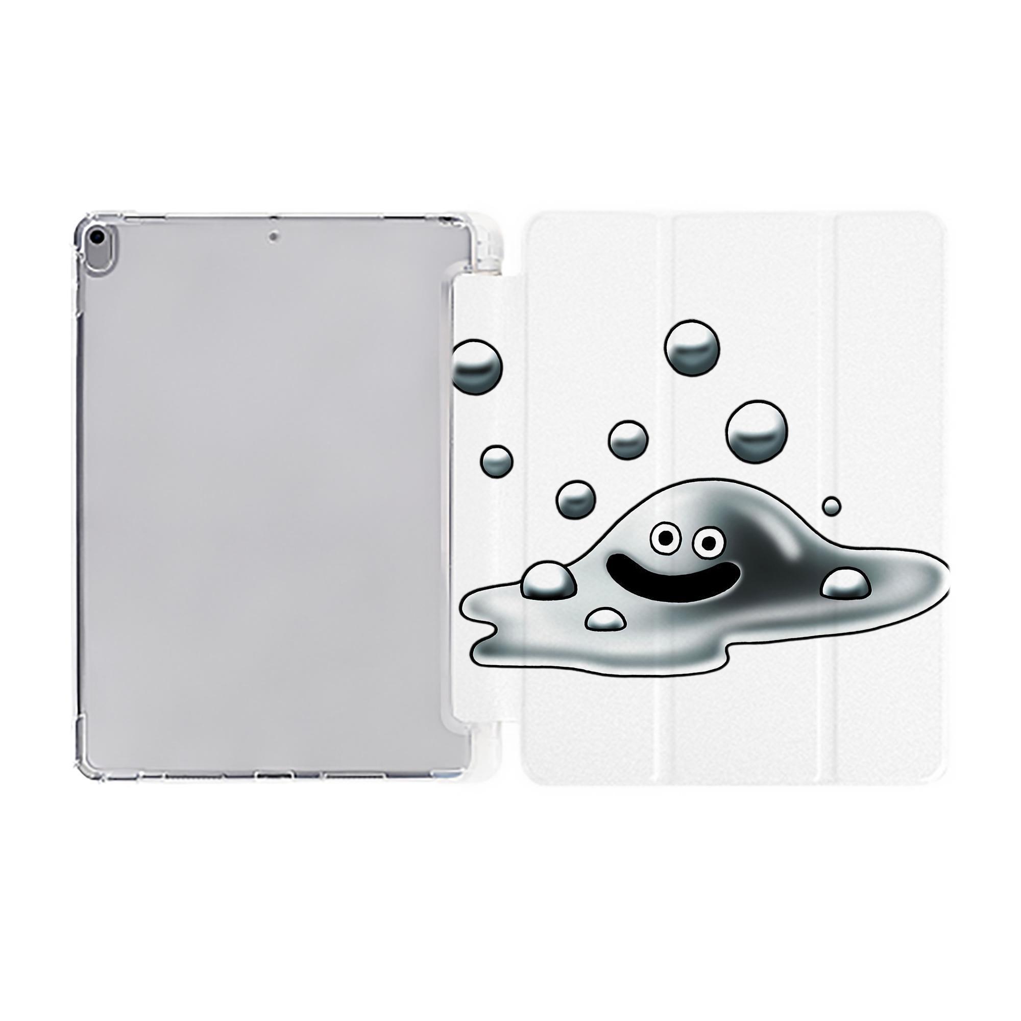 （画像用） ドラゴンクエスト Doragon Kuesuto Dragon Quest IPad ケース ペン収納付き 三つ折りスタンド PUレザー×シリコン 対応機種9.5/10.5/10.9インチ
